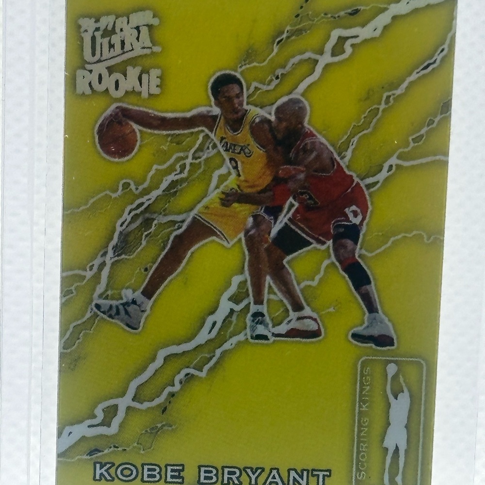 1996 FLEER ULTRA SCORING KINGS KOBE MICHAEL JORDAN GOLD REFRACTOR CARD RARE!!